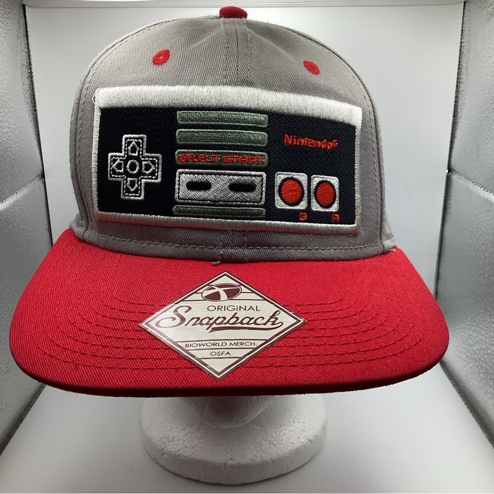 Nintendo Entertainment System Cap Snapback Hat Cap NES Flat Bill Controller